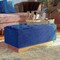 Baxton Studio Powell Glam and Luxe Navy Blue Velvet Fabric and Gold PU Leather Storage Ottoman 175-11238-Zoro - alternate 4